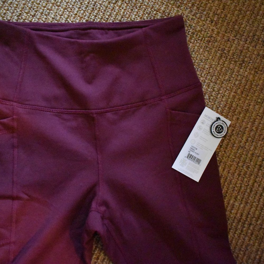 NWT Mondetta Core Leggings Reflective Detail XS/TP Tawny Port - Picture 2 of 13